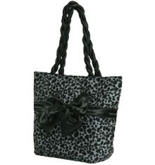 LEOPARD GREY BOW