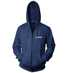LOGO WHITE/NAVY ZIP